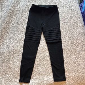 Girls Black Ribbed Jeggings size 6